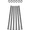 Ekena Millwork Premium 7/8" Barn Door Flat Track Extension Hardware for 2 1/4" Door, Flint Gray GB60015EXFG - alternate 1